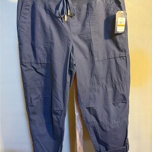 Nautica Navy Cargo Drawstring Capris